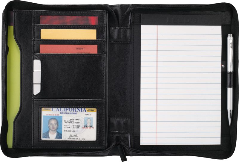 Custom Renaissance Jr. Zippered Padfolio with FSC® Mix Paper - 5