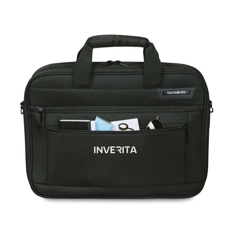 Custom Samsonite Classic Business Perfect Fit Two Gusset Laptop Portfolio - Black - 3