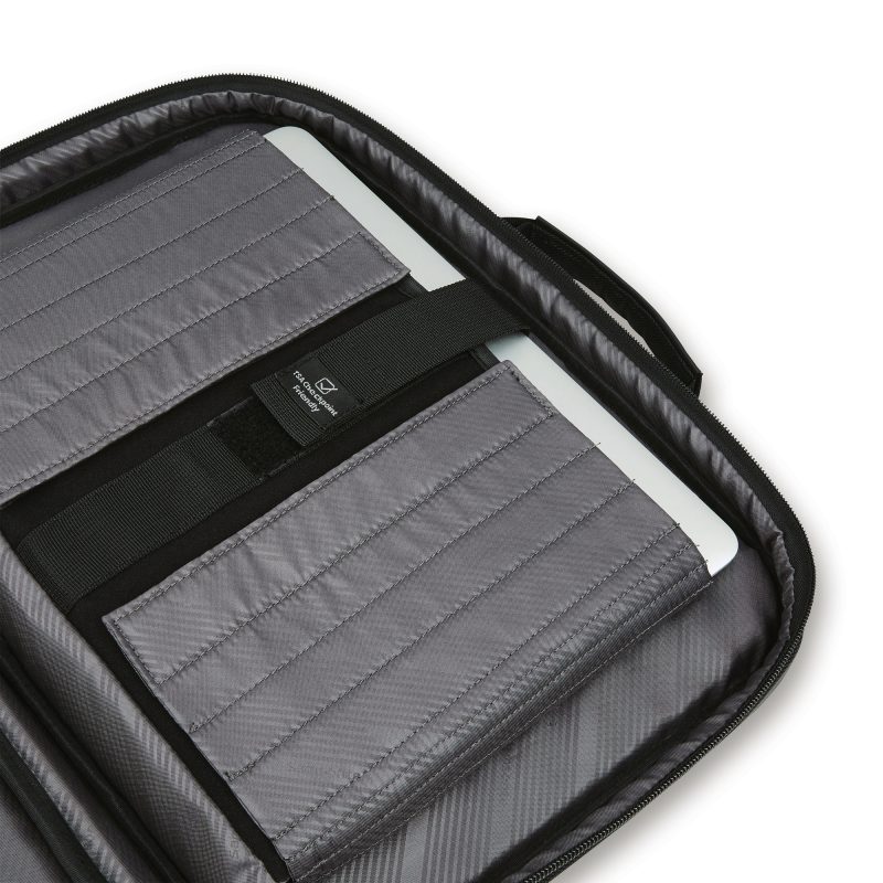 Custom Samsonite Classic Business Perfect Fit Two Gusset Laptop Portfolio - Black - 7