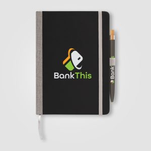 Custom Steinbeck Recycled Hard Cover Journal & Pen Set – A5