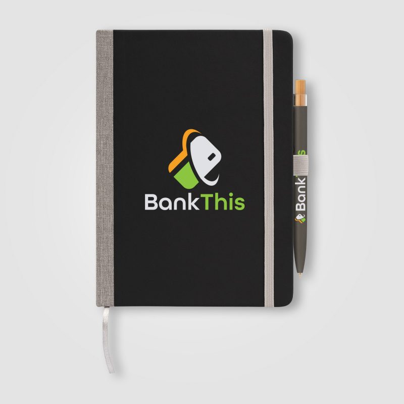 Custom Steinbeck Recycled Hard Cover Journal & Pen Set – A5