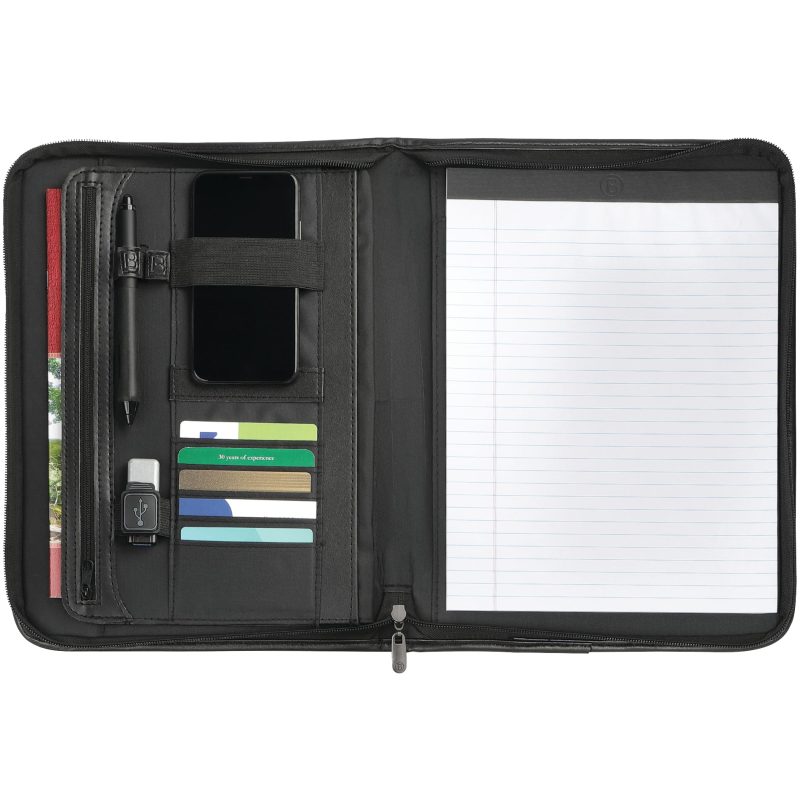 Custom The Burke Zippered Padfolio with FSC® Mix Paper - 3