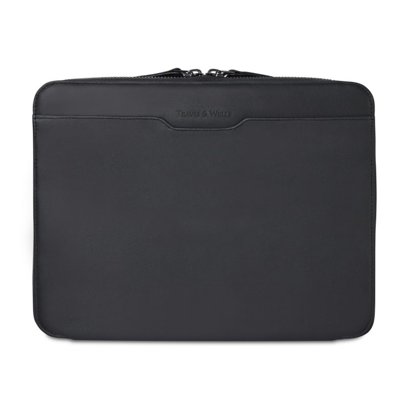 Custom Travis & Wells Envoy Executive Zipper Close Padfolio - Black - 1