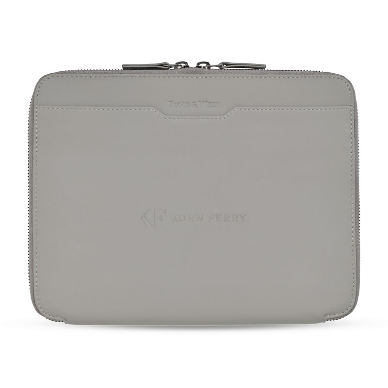 Custom Travis & Wells Envoy Executive Zipper Close Padfolio - Taupe