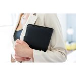 Custom Travis & Wells Envoy Junior Magnet Close Padfolio - Black - 5