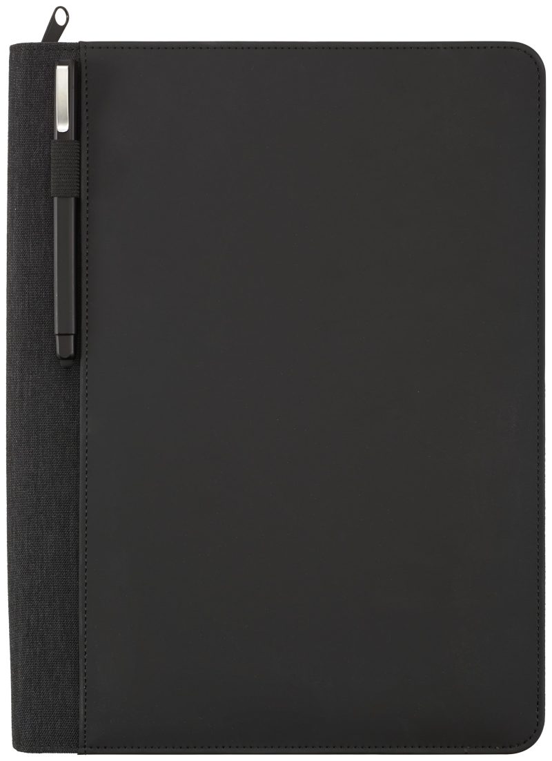 Custom Vienna Heathered Zippered Padfolio with FSC® Mix Paper - 5
