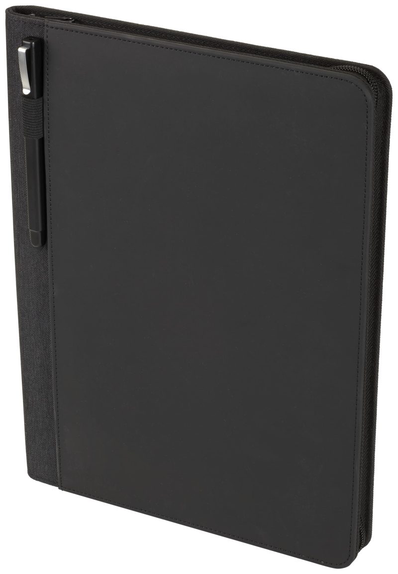 Custom Vienna Heathered Zippered Padfolio with FSC® Mix Paper - 6