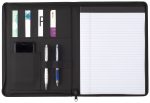 Custom Vienna Heathered Zippered Padfolio with FSC® Mix Paper - 8