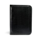 Custom Vintage Leather Padfolio - Black - 1