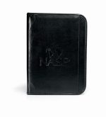 Custom Vintage Leather Padfolio - Black