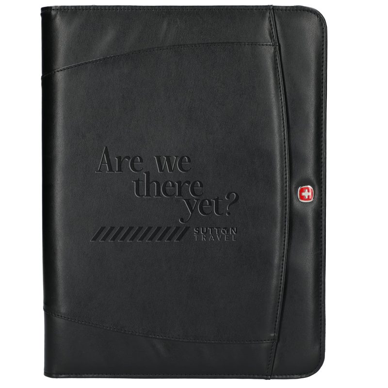 Custom Wenger Recycled Zippered Padfolio - 2
