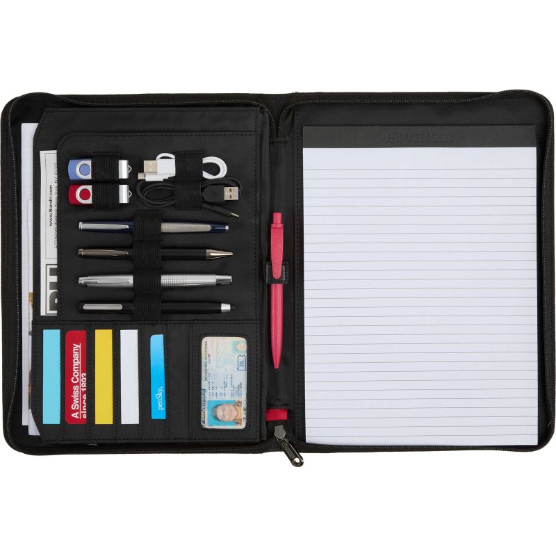 Custom Wenger Recycled Zippered Padfolio - 6