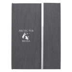 Custom Woodgrain Padfolio With Sticky Notes And Flags - 3