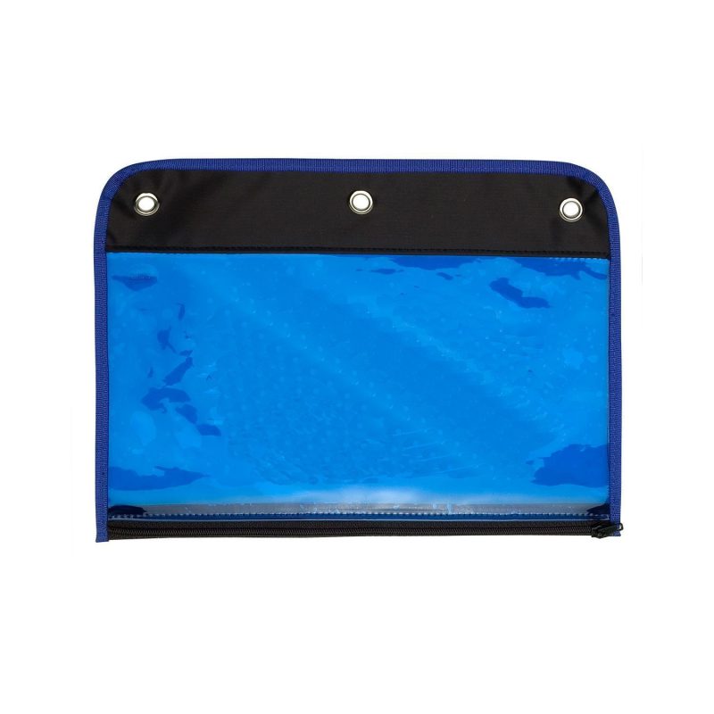 Custom Zippered Portfolio Pouch W/Three Holes - 1