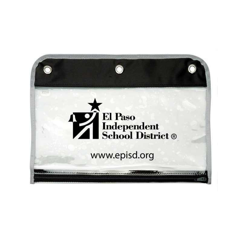 Custom Zippered Portfolio Pouch W/Three Holes - 3