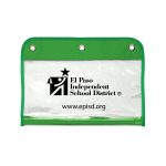 Custom Zippered Portfolio Pouch W/Three Holes - 4