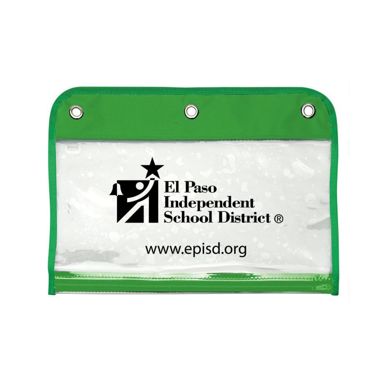 Custom Zippered Portfolio Pouch W/Three Holes - 4