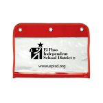 Custom Zippered Portfolio Pouch W/Three Holes - 5