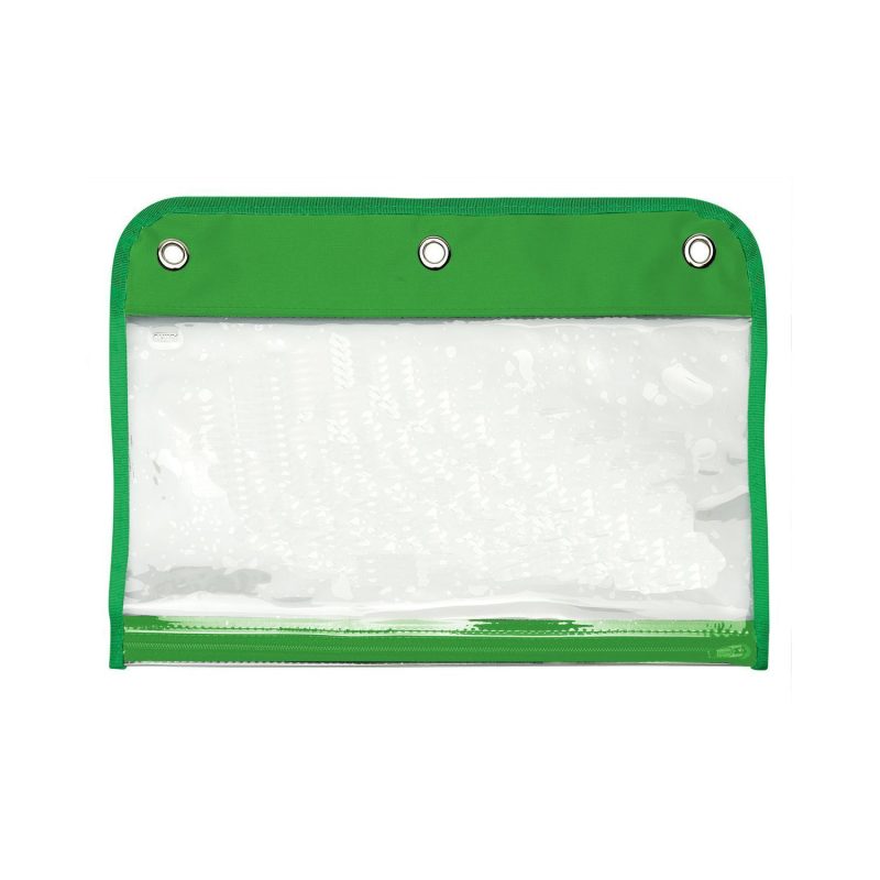 Custom Zippered Portfolio Pouch W/Three Holes - 7