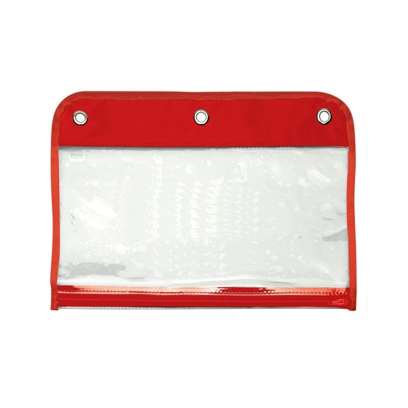 Custom Zippered Portfolio Pouch W/Three Holes - 8